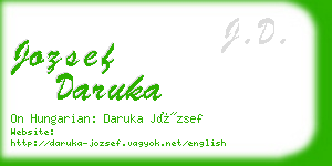 jozsef daruka business card